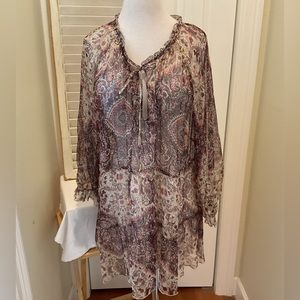 Johnny Was Top Jade Tunic Size XL